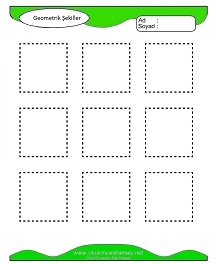 Geometrik Şekiller Çalışma Sayfaları